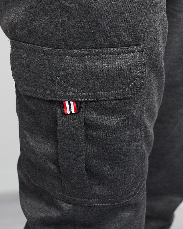 Dunkelgraue Jogginghose mit Taschen für Herren - Kleidung