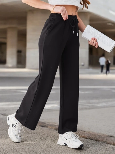 Royalfashion Weite Damenhose mit Falten