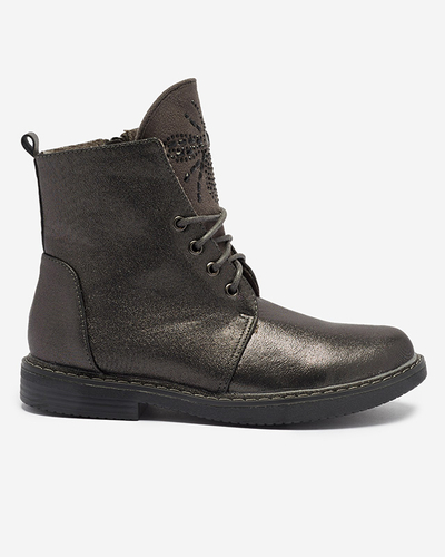 Hohe Graphit-Mädchenstiefel mit Glitzer Wirma- Footwear