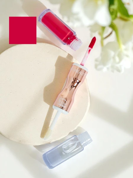 Lippenstift und farbloser Lipgloss 2-in-1 See Fuchsia