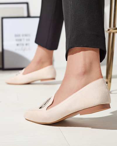 Damen Mokassins mit Ecru-Verzierung Jeterika - Schuhe