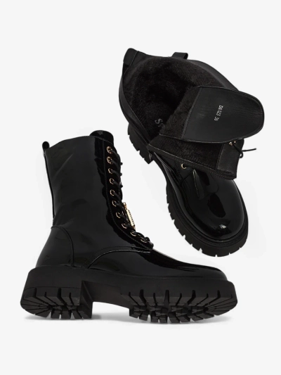 Damenstiefel Luna Schwarz Leder Elegant für den Herbst