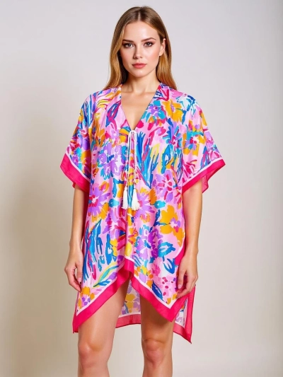 Pareo Selene Colore – mehrfarbige Tunika Royalfashion mit V-Ausschnitt