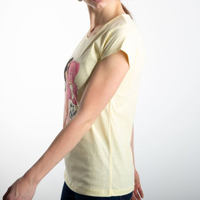 Gelbes T-Shirt mit kurzen Ärmeln - Blusen 1