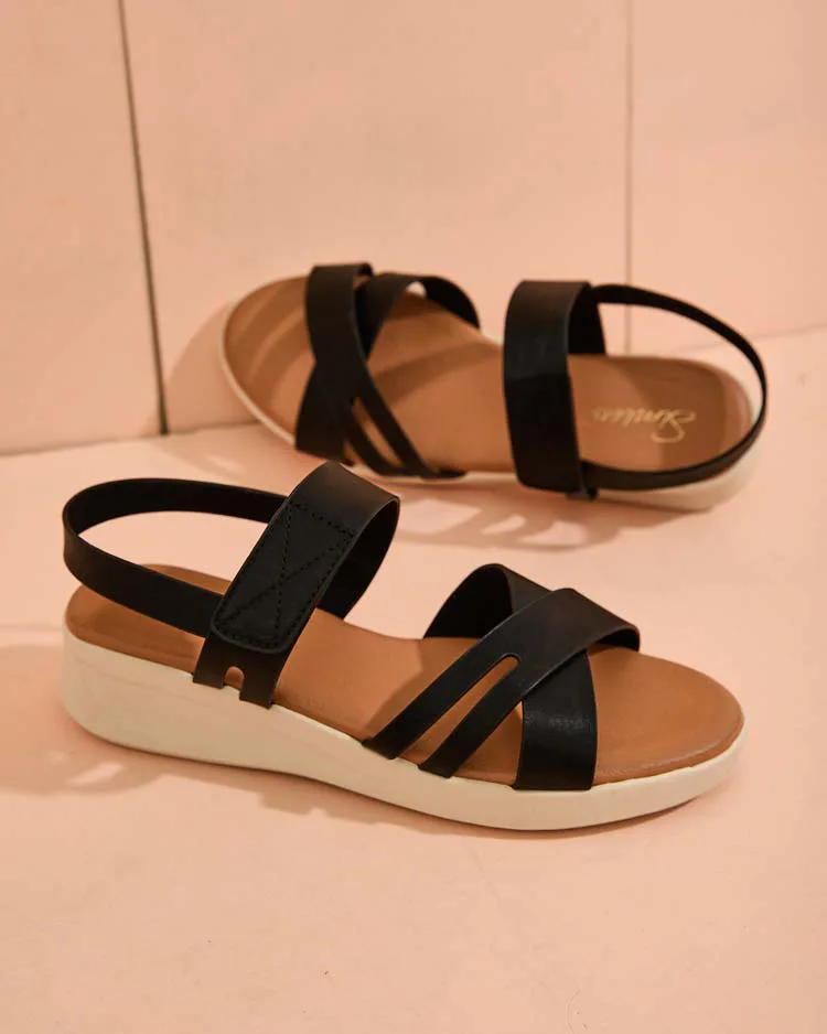 Royalfashion Damen Sinom Sandalen aus Öko-Leder