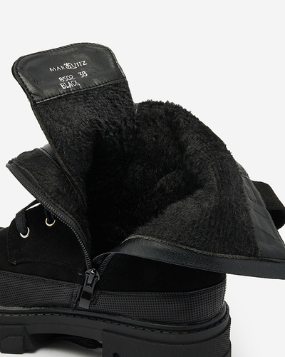 Жіночі черевики на шнурівці Royalfashion чорні Citrisi