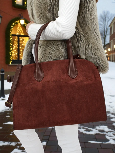 Damen Shopper Handtasche Öko-Wildleder Dorelle