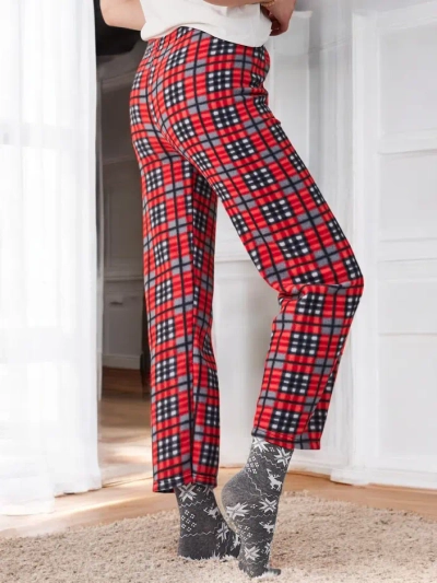 Royalfashion Baumwolle Weihnachts Frauen Pyjama Karierte Hose