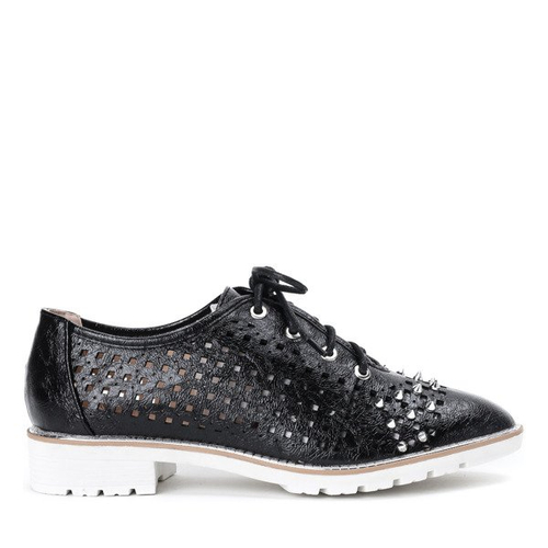 Чорне ажурне взуття на шпильках Morris - Взуття