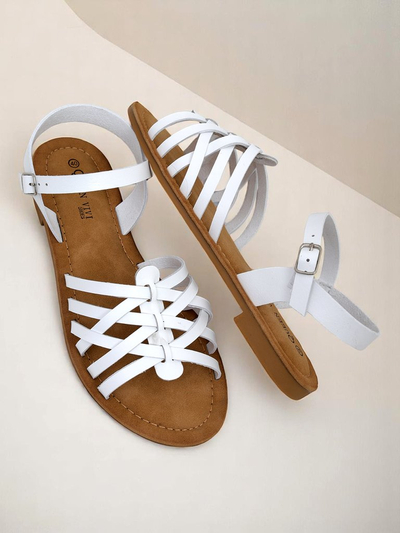 Royalfashion Damen-Sandalen mit dekorativen Riemchen Livia