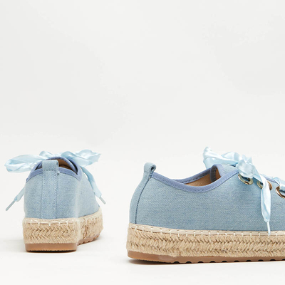 Naoko blaue Damen Turnschuhe a'la espadrilles - Schuhe