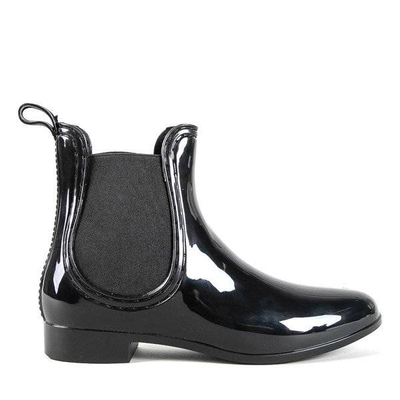 OUTLET Schwarze Damen-Regenstiefel mit Mandelzehe Idelle - Footwear