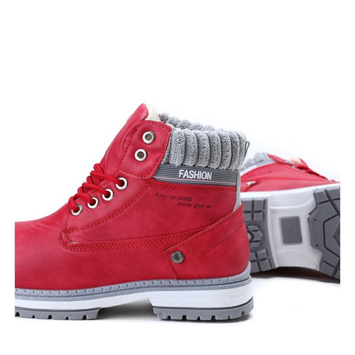 Ocieplane trapery w kolorze czerwonym Delia - Obuwie