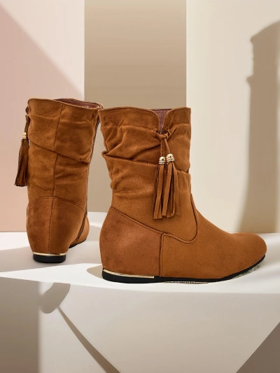 Royalfashion Eko - Wildleder-Stiefeletten auf verdecktem Keilabsatz Lovely