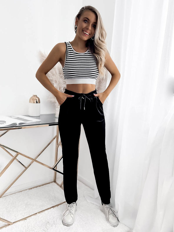 Damen-Velours-Trainingsanzüge in Schwarz PLUS SIZE- Kleidung