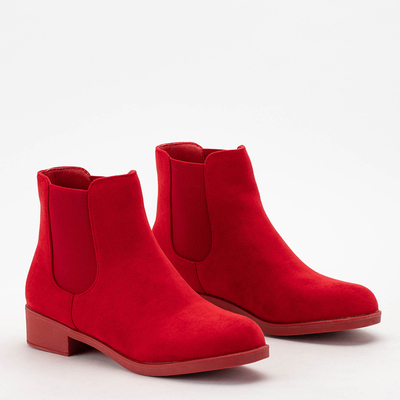 Жіночі еко -замшеві червоні черевики Lunara Chelsea - Взуття