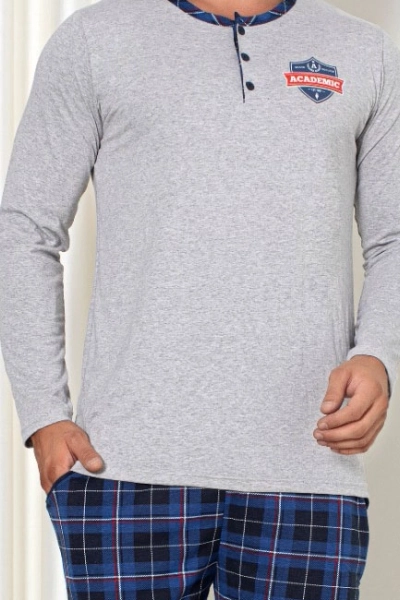 Royalfashion Herren Baumwollkaro-Pyjamas