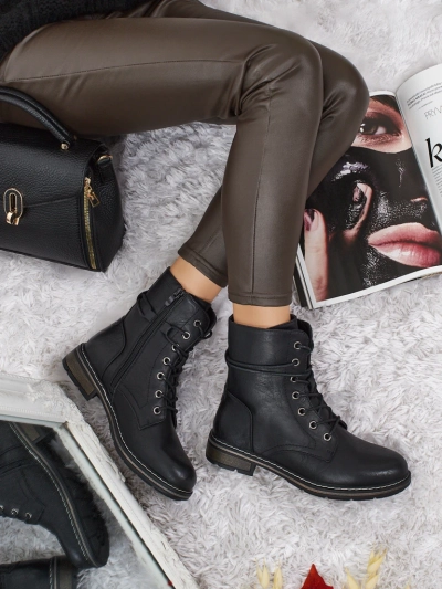 Öko-Leder Schnürstiefeletten Damen Ravonna