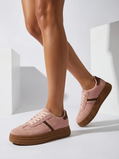 Sneakers Damen Flora Rosa Ökologisch Sportlich für den Sommer