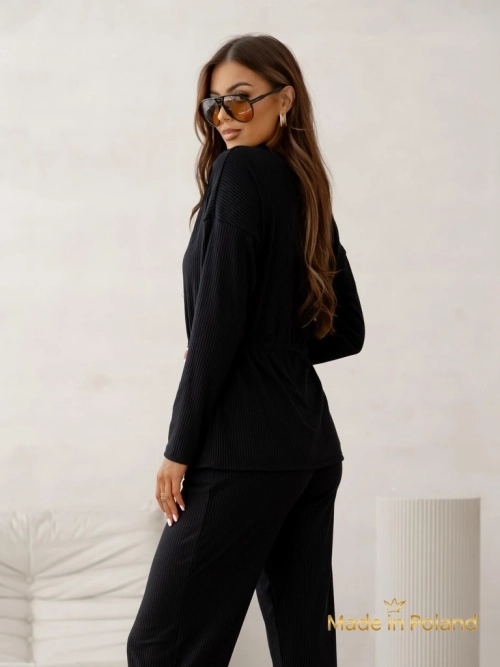 Royalfashion Бавовняний жіночий комплект а-ля светр у рубчик