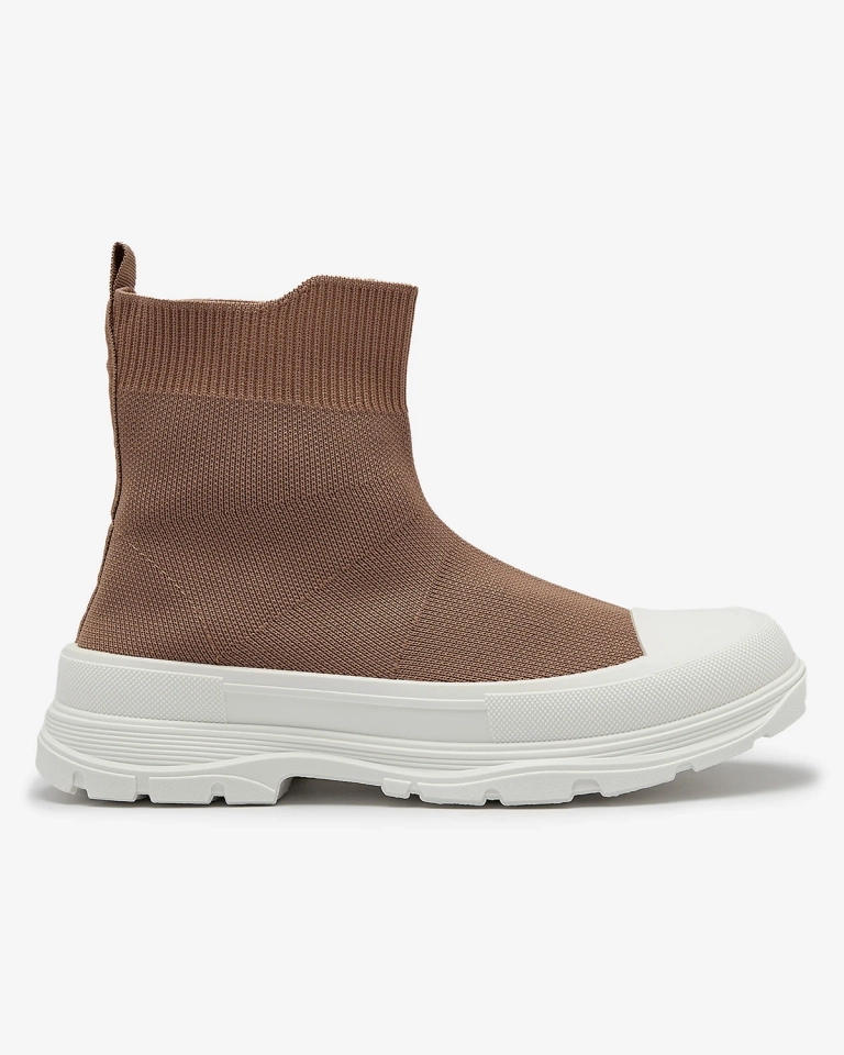 Braune Damen Slipper hohe Sportschuhe a'la Sneakers Vertiks - Footwear