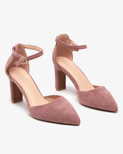Dunkelrosa Damensandale auf Pfahl Ollagy - Schuhe