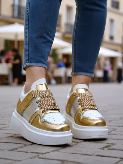 Royalfashion Damen Plattform Sportsneakers Gevigos