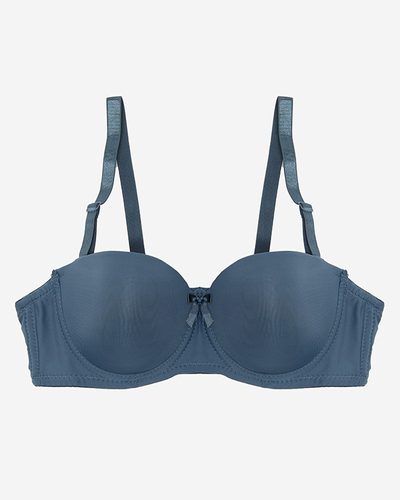 Темно-синій жіночий бюстгальтер на підкладці - Нижня білизна