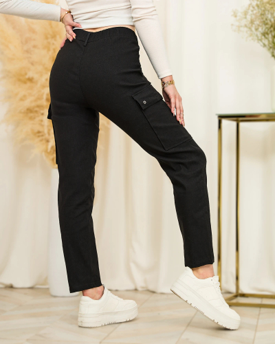 Royalfashion Gerade Damen-Kampfhose in Schwarz