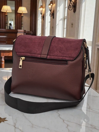 Damenhandtasche Aurora Bordeauxrot Leder Elegant für jeden Tag