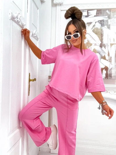 Royalfashion Damen Baumwollset mit weitem Hosen