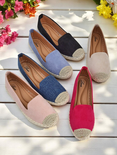 Royalfashion Damen-Espadrilles aus Öko-Wildleder Bombei