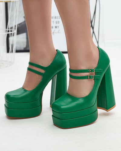 Grüne Damenpumps mit hohem Stiletto Edisa - Schuhe
