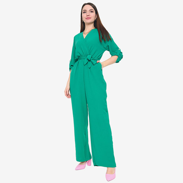 Grüner langer Damen-Jumpsuit - Kleidung
