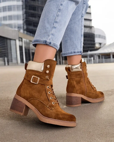 Royalfashion Damen Stiefeletten mit niedrigem Absatz Nedelin