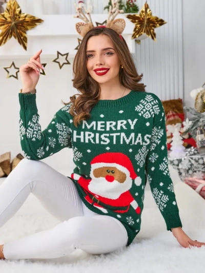 Royalfashion Жіночий різдвяний светр із Сантою