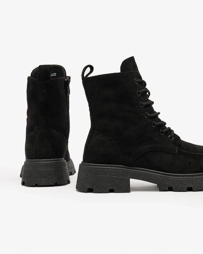 Royalfashion Schwarz Damen Schnürstiefel Oroccar