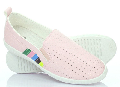Różowe trampki slip on - Obuwie
