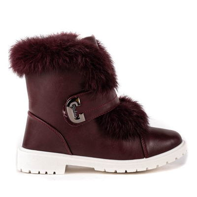 Wisconsin Burgundy Fur Snow Boots - Schuhe