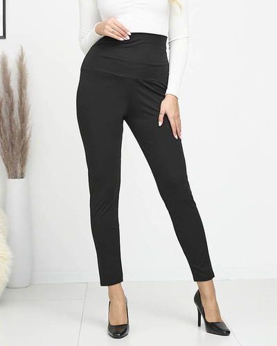 Schwarze Damen Modellierleggings PLUS SIZE- Kleidung
