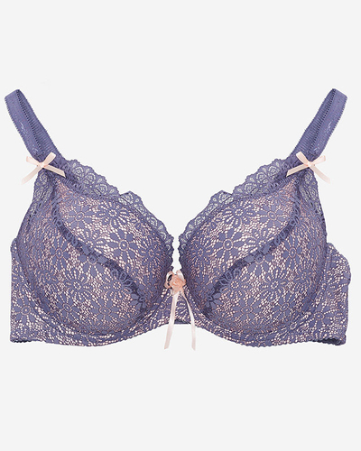 Violett-rosa Spitzen-BH für Damen - Unterwäsche