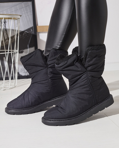 Schwarze Damenstiefel a'la Schneestiefel Kalioli Footwear