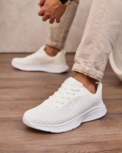 Royalfashion Білі тканинні чоловічі спортивні кросівки Akimla