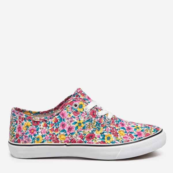 OUTLET Rosa Damensneaker mit Blumen Sertoli - Schuhe