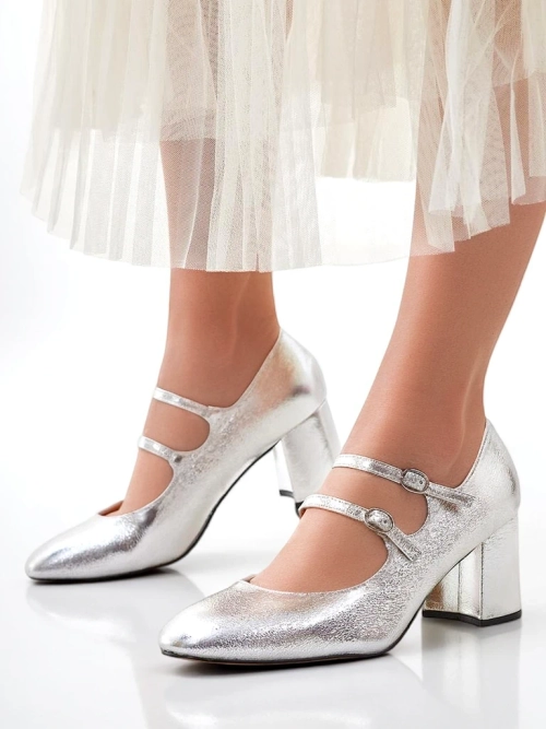 Royalfashion Жіночі туфлі на блоці з лакованої шкіри з ремінцями Ovinna