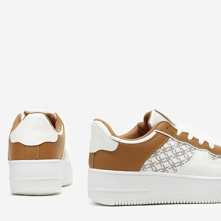 Weißer Damen-Sportschuh mit Glou-Print - Schuhe