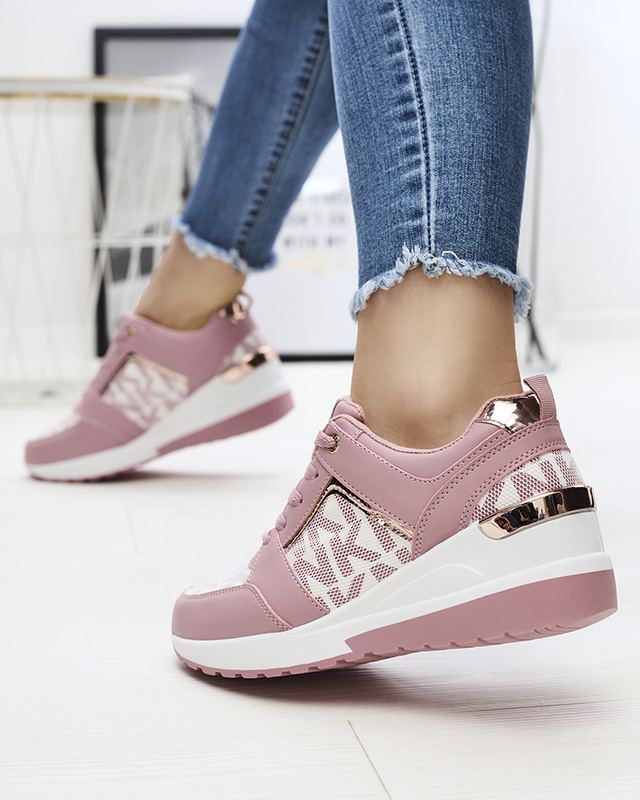 Pinke Damen-Sneakers mit verstecktem Anker Qasvy- Footwear