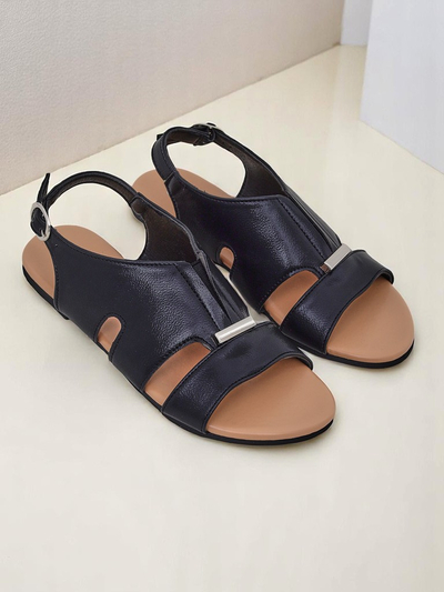 Royalfashion Damen Sandalen mit flacher Sohle Solea Comfort