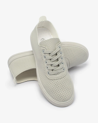 Royalfashion Grau Damen durchbrochene Tennisschuhe Salomp