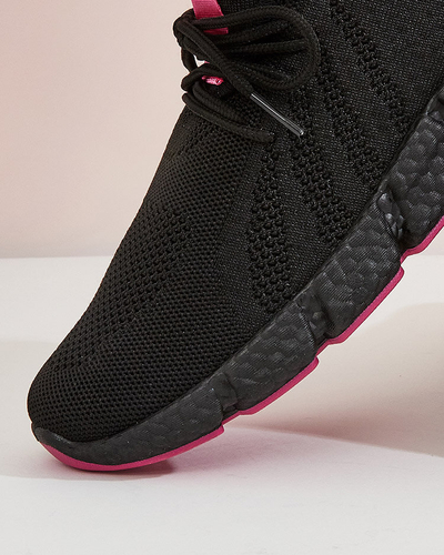 Sportschuhe für Damen in Schwarz und Fuchsia Bommgi - Schuhe